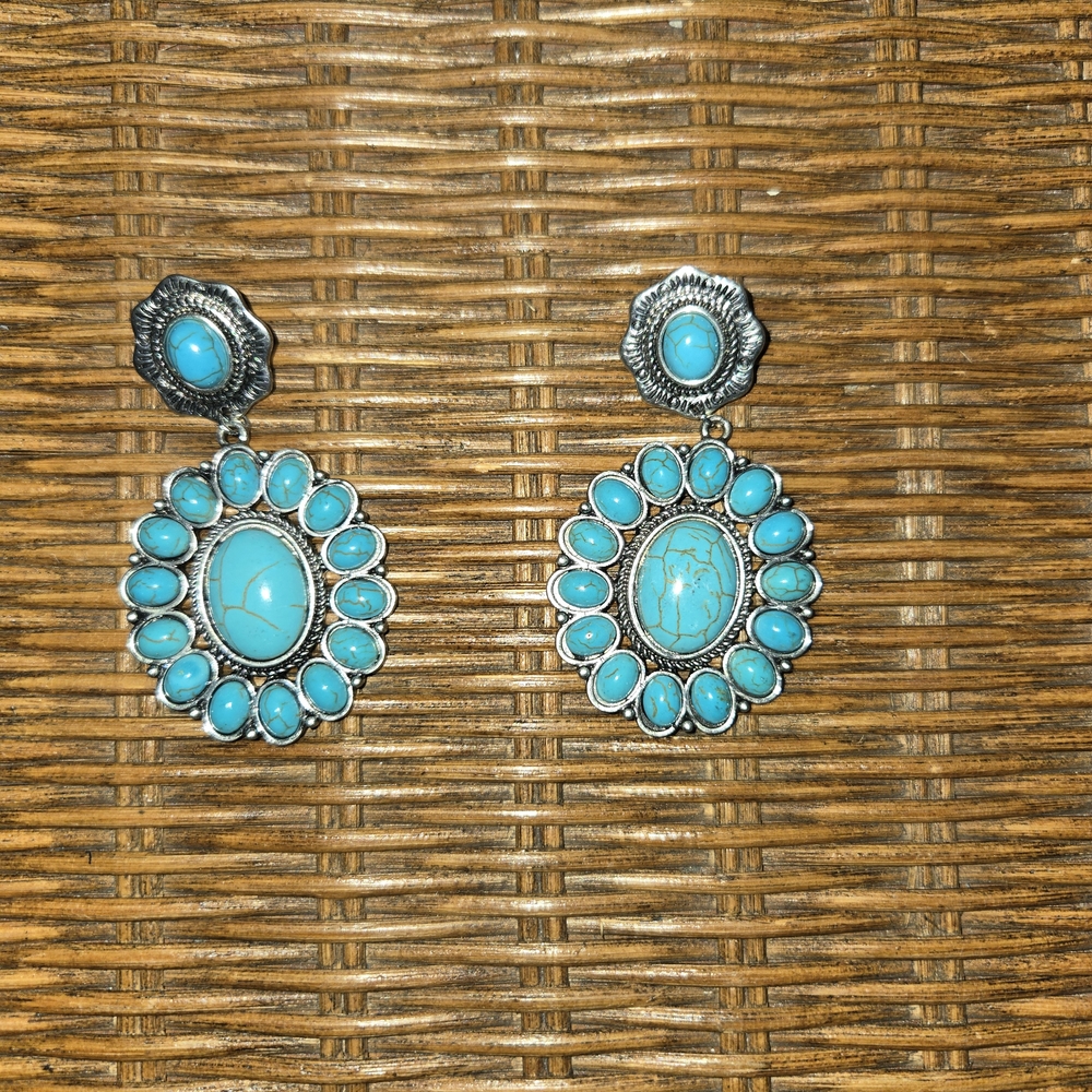 Turquoise Silver Earrings